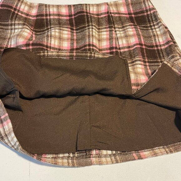 FOREVER21 Women's Plaid Side Slit Mini Skirts Size M, (2 Mini Skirts) - Picture 7 of 15